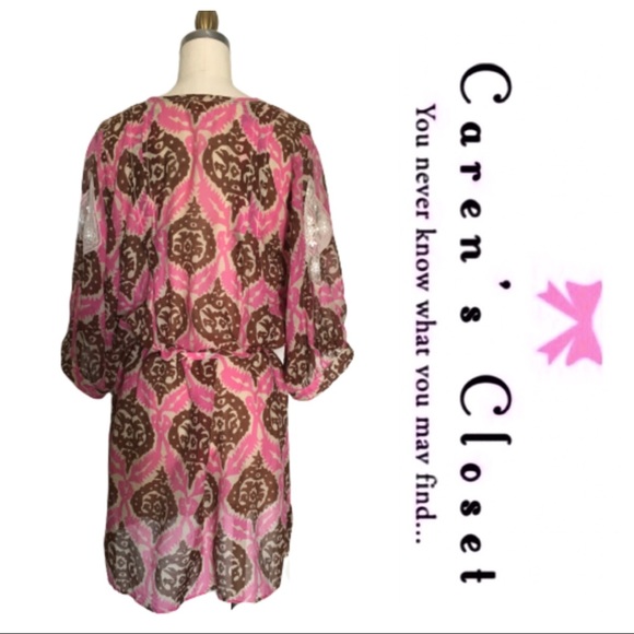 Plenty by Tracy Reese Brown & Pink Boho Tunic - Picture 3 of 7